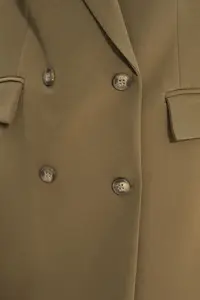 TRENDYOLMİLLA Light Khaki Oversized Lined buttoned Weaving Blazer Jacket - Image 10