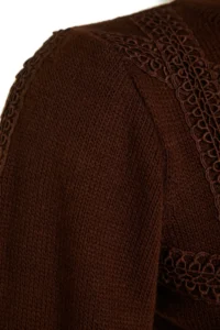 TRENDYOLMİLLA Brown Mini Knitwear Lace Dress - Image 8