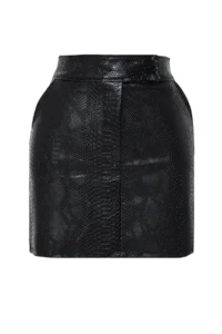 TRENDYOLMiLLA Black Premium High Quality A-line Faux Leather Mini Skirt - Image 6