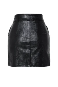 TRENDYOLMiLLA Black Premium High Quality A-line Faux Leather Mini Skirt - Image 7