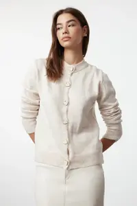 TRENDYOLMİLLA Stone Soft textured Jewelry buttoned Jacket Look Knitwear Cardigan