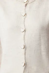 TRENDYOLMİLLA Stone Soft textured Jewelry buttoned Jacket Look Knitwear Cardigan - Image 3