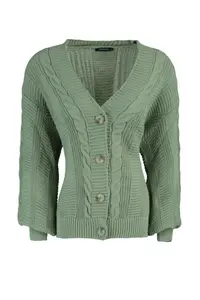 TRENDYOLMİLLA MINT Wide Pattern Knitwear Cardigan - Image 6