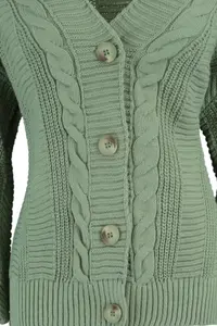 TRENDYOLMİLLA MINT Wide Pattern Knitwear Cardigan - Image 7