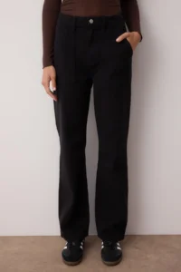 TRENDYOLMİLLA Black Pocket Detail High Waist Wide Leg jeans - Image 2