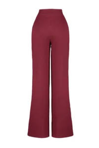 TRENDYOLMİLLA Burgundy Wide Leg/Wide Leg Weaving Dress Pants - Image 12