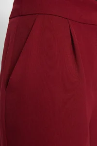 TRENDYOLMİLLA Burgundy Wide Leg/Wide Leg Weaving Dress Pants - Image 9