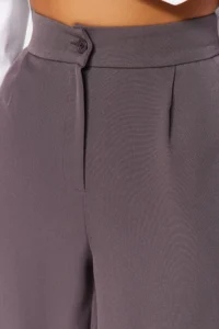 TRENDYOLMİLLA Anthracite Wide Leg/Wide Leg Weaving Dress Pants - Image 10