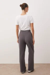 TRENDYOLMİLLA Anthracite Wide Leg/Wide Leg Weaving Dress Pants - Image 6