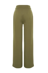 TRENDYOLMİLLA Light Khaki Wide Leg/Wide Leg Weaving Dress Pants - Image 9