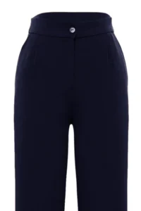 TRENDYOLMİLLA Navy Blue Wide Leg/Wide Leg Weaving Dress Pants - Image 7