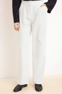 TRENDYOLMİLLA White  Wide Leg/Wide Leg Weaving Pants - Image 3