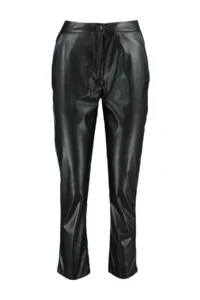 TRENDYOLMİLLA Black Cigarette Weaving Faux Leather New year Pants - Image 11