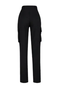 TRENDYOLMİLLA Black Cargo Straight/Plain Kesim Weaving double pocket Weaving Pants - Image 11