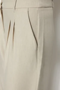 TRENDYOLMİLLA Mink Wide Leg/Wide Leg Pilili Weaving Pants - Image 5
