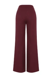 TRENDYOLMİLLA Burgundy Wide Leg/Wide Leg Pilili  Pants - Image 12