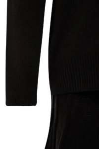 TRENDYOLMİLLA Black pleated Etekli Knitwear Top and Bottom Set - Image 7