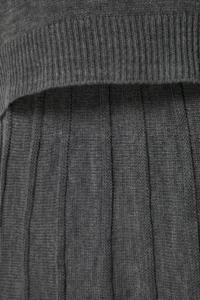 TRENDYOLMİLLA Anthracite pleated Etekli Knitwear Top and Bottom Set - Image 7