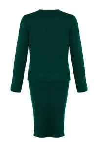 TRENDYOLMİLLA Emerald Green Soft textured Knitwear Top and Bottom Set - Image 8