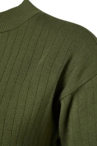 TRENDYOLMİLLA Yağ Green Wide Pattern Basic Knitwear Top and Bottom Set - Image 8