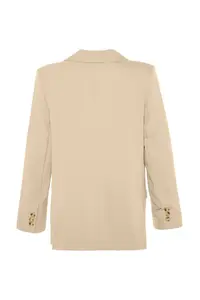 TRENDYOLMİLLA Mink Regular Lined Weaving Blazer Jacket - Image 10
