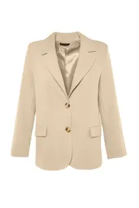 TRENDYOLMİLLA Mink Regular Lined Weaving Blazer Jacket - Image 8
