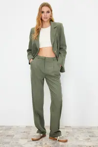 TRENDYOLMİLLA MINT Regular Lined Weaving Blazer Jacket - Image 3