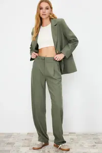 TRENDYOLMİLLA MINT Regular Lined Weaving Blazer Jacket - Image 5