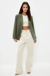 TRENDYOLMİLLA MINT Regular Lined Weaving Blazer Jacket - Image 7