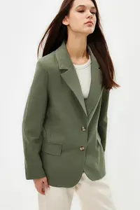 TRENDYOLMİLLA MINT Regular Lined Weaving Blazer Jacket - Image 8