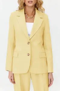 TRENDYOLMİLLA Yellow Regular Lined Weaving Blazer Jacket - Image 4