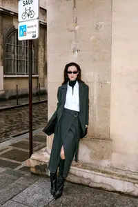 TRENDYOLMİLLA Special Collection Anthracite Regular Lined Weaving Striped Blazer Jacket