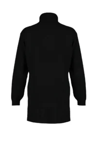 TRENDYOLMİLLA Black Mini Knitwear Wide Pattern Dress - Image 7