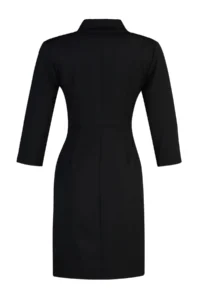 TRENDYOLMİLLA Black A Cut Jacket Yaka Mini Weaving Dress - Image 8