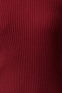 TRENDYOLMİLLA Burgundy Mini Knitwear Fitted Dress - Image 3