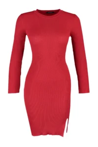 TRENDYOLMİLLA Rejection Mini Knitwear slit Fitted Dress - Image 7