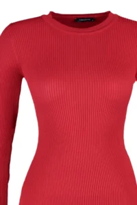 TRENDYOLMİLLA Rejection Mini Knitwear slit Fitted Dress - Image 8