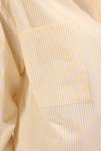 TRENDYOLMİLLA Yellow Striped Oversized Wide Pattern Weaving Shirt - Image 3