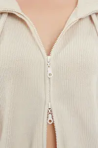 TRENDYOLMİLLA Stone Wide Pattern Zipper Detailed Knitwear Cardigan - Image 3