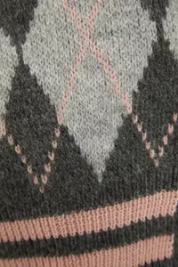 TRENDYOLMİLLA Gray Soft textured Baklava Patterned Knitwear Cardigan - Image 7