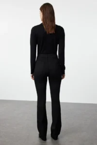 TRENDYOLMİLLA Solmayan Black Shaping High Waist Ekstra Flexible Flare Flexible jeans - Image 5