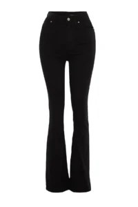 TRENDYOLMİLLA Solmayan Black Shaping High Waist Ekstra Flexible Flare Flexible jeans - Image 6