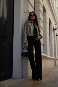 TRENDYOLMİLLA Black Pens Detailed High Waist Wide Leg jeans - Image 6