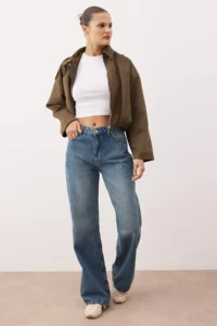 TRENDYOLMİLLA Mavi*001  High Waist Wide Leg jeans - Image 2