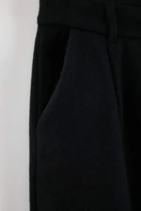 TRENDYOLMİLLA Black Wide Leg/Wide Leg High Waist Weaving  Pants - Image 7