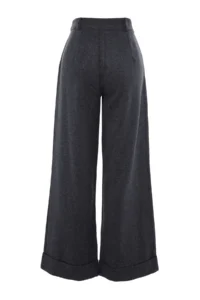 TRENDYOLMİLLA Anthracite Wide Leg/Wide Leg High Waist Weaving Pants - Image 11