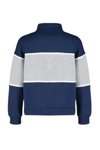 TRENDYOLMİLLA Navy Blue Basic Printed Thick Knitting Sweatshirt with Fleece Inside - Image 8