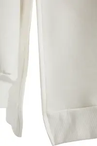 TRENDYOLMİLLA Ecru Oversized/Wide Pattern Slit Detailed Thick Fleece Inside Knitting Sweatshirt - Image 7