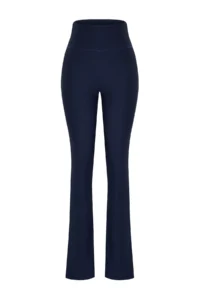 TRENDYOLMİLLA Dark Navy Ribbed flared leg Yoga Knitting Sports Leggings - Image 6