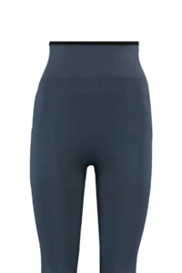TRENDYOLMİLLA Anthracite seamless/Seamless Contrast Color Detailed Full Size Knitting Sports Leggings - Image 8